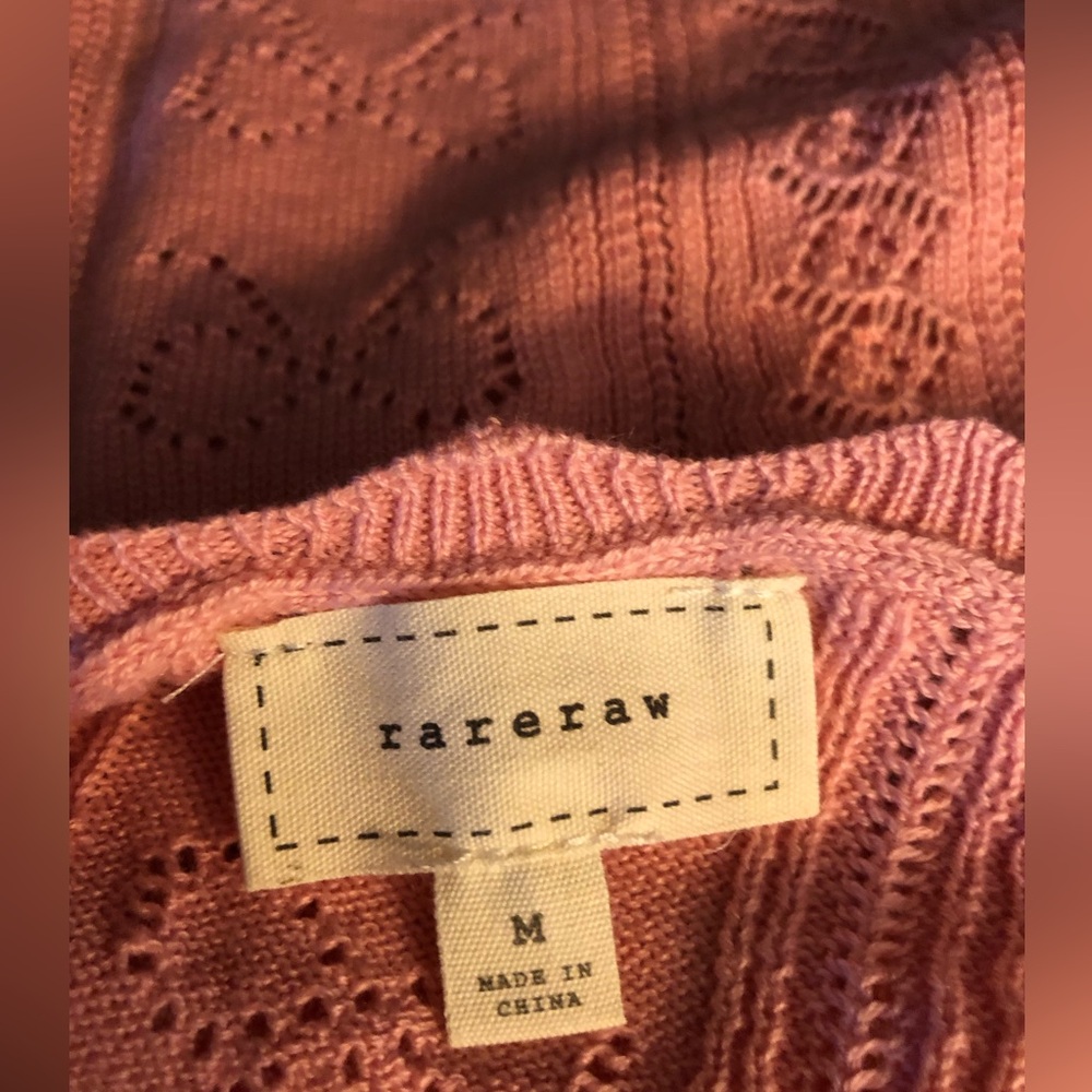 RARERAW Penelope pink pointelle bow knit tank - Picture 6 of 7